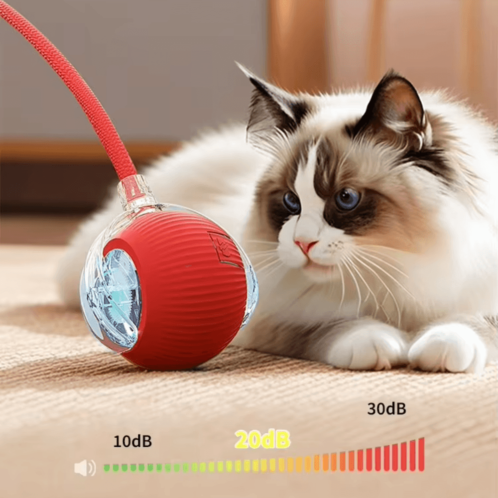 Pelota rodante inteligente para gatos