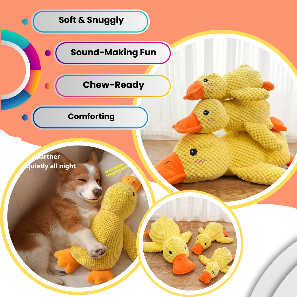 Calming Duck Plush Toy for Dogs