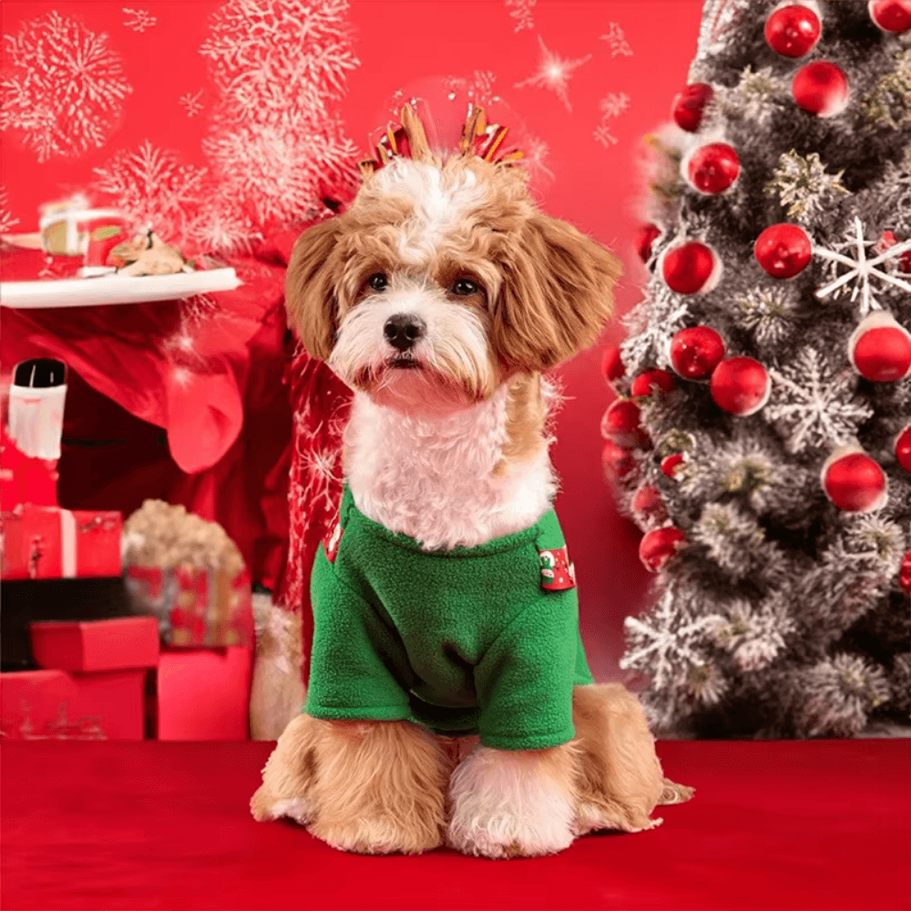 Weihnachtselch-Hundekleid