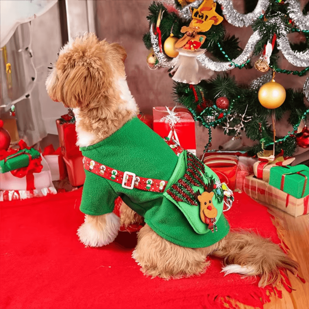 Weihnachtselch-Hundekleid