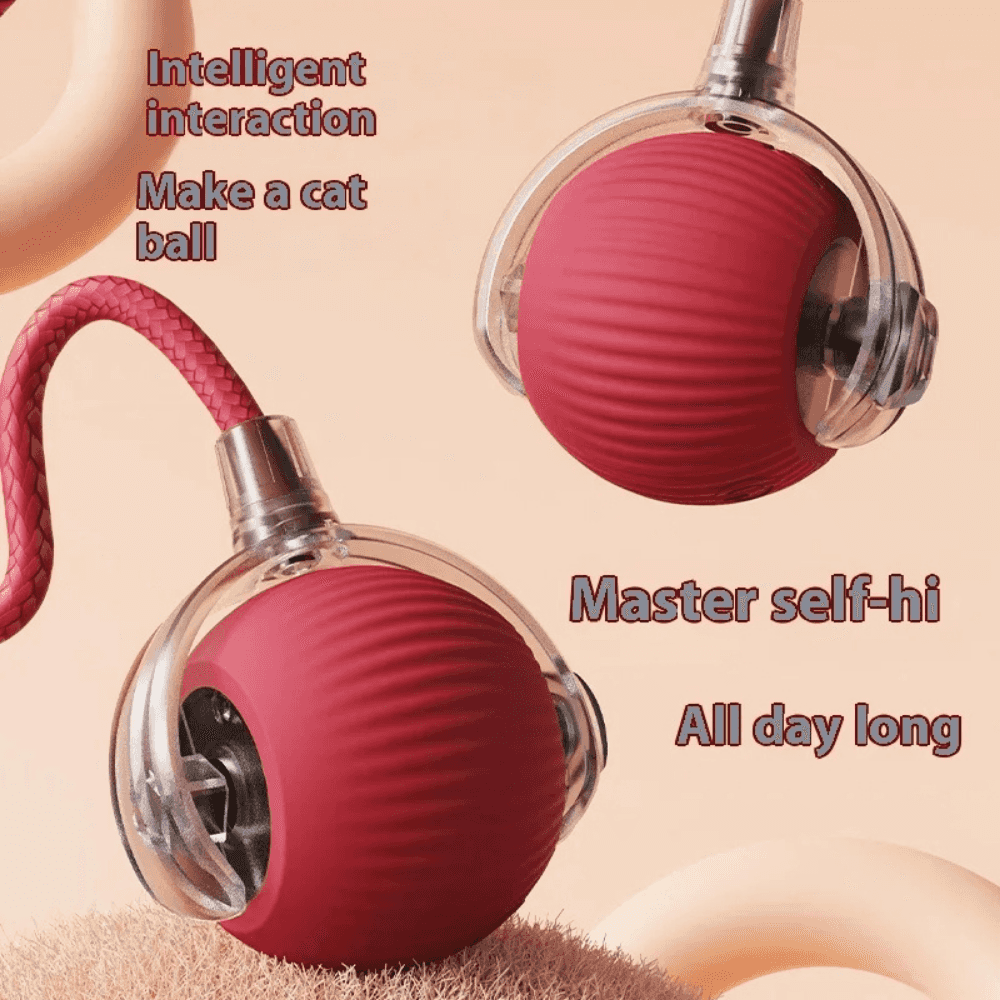 Pelota rodante inteligente para gatos