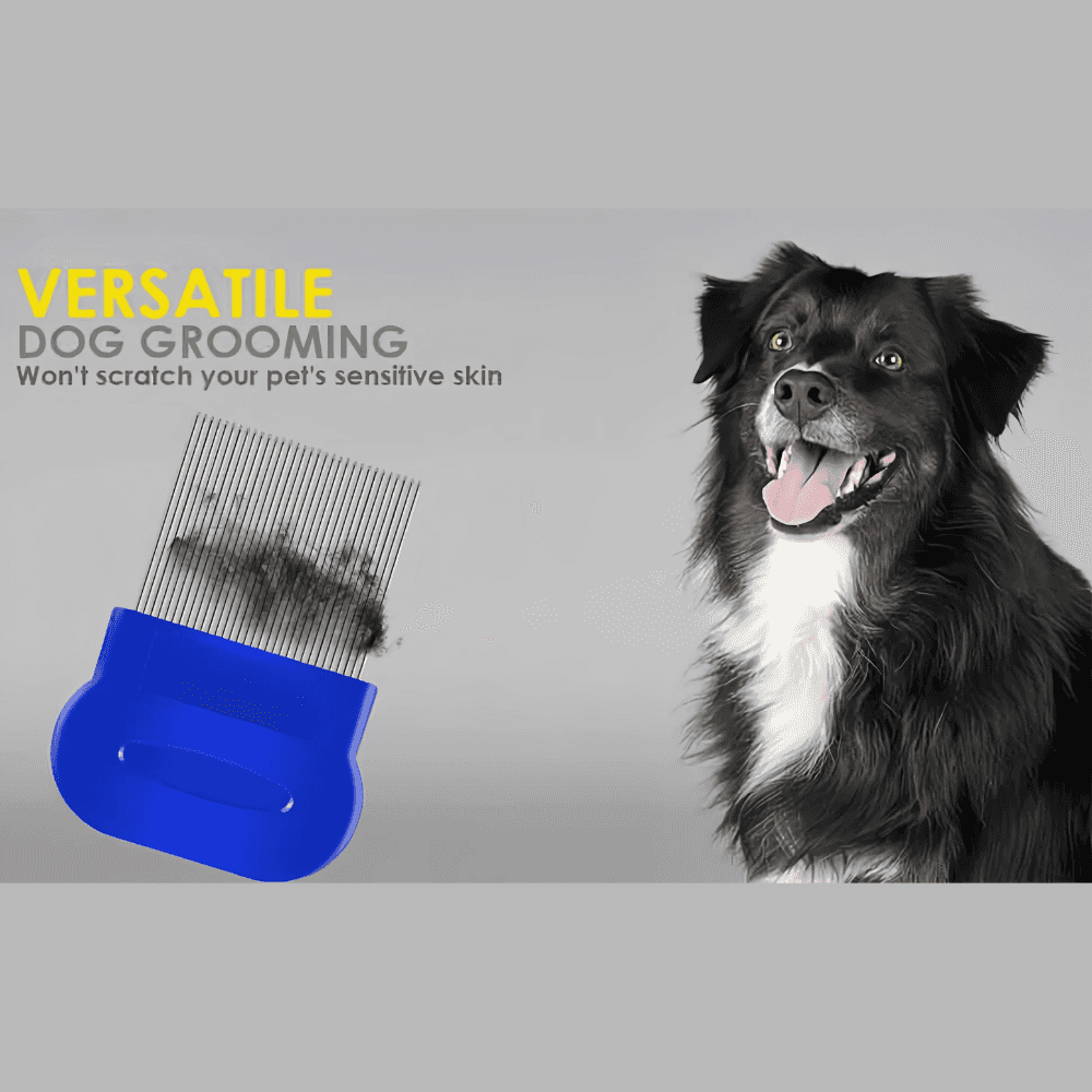 COMBO - Doppelseitiger Floh- und Läusekamm aus Edelstahl für Katzen und Hunde