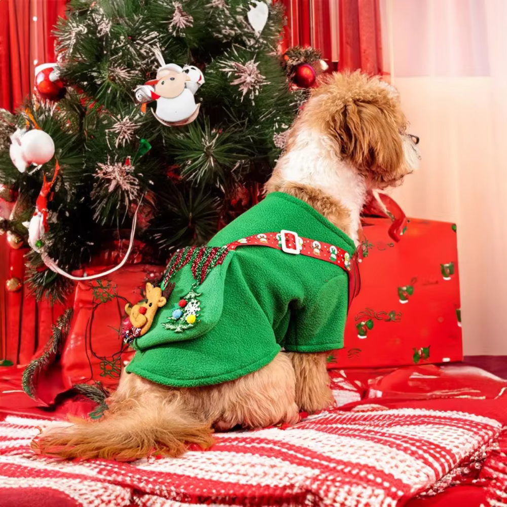 Christmas Elk Dog Dress
