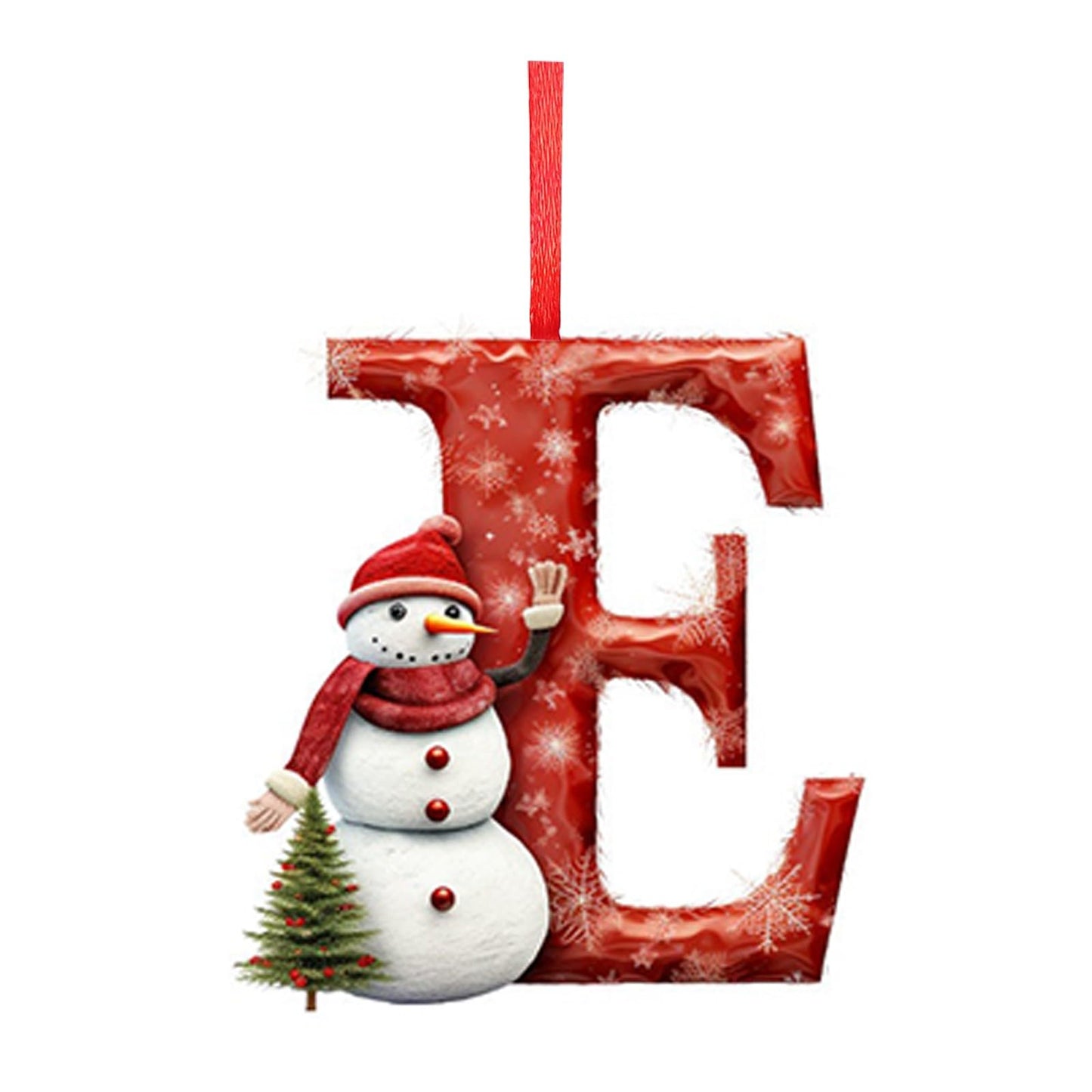 26 Letters Christmas Tree Decoration Pendant,DIY Hanging Christmas Ornaments,Letter Personalized Christmas Indoor for Christmas Tree Ornaments Pendant Hanging Decorations (J)