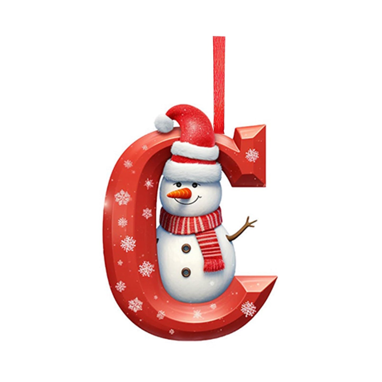 26 Letters Christmas Tree Decoration Pendant,DIY Hanging Christmas Ornaments,Letter Personalized Christmas Indoor for Christmas Tree Ornaments Pendant Hanging Decorations (J)