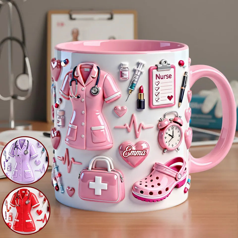 Nurse Life - Personalized Nurse Accent Mug