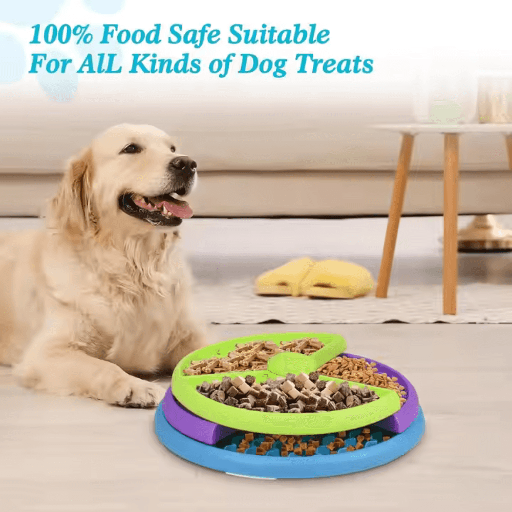Comedero lento con cepillo de dientes para perros