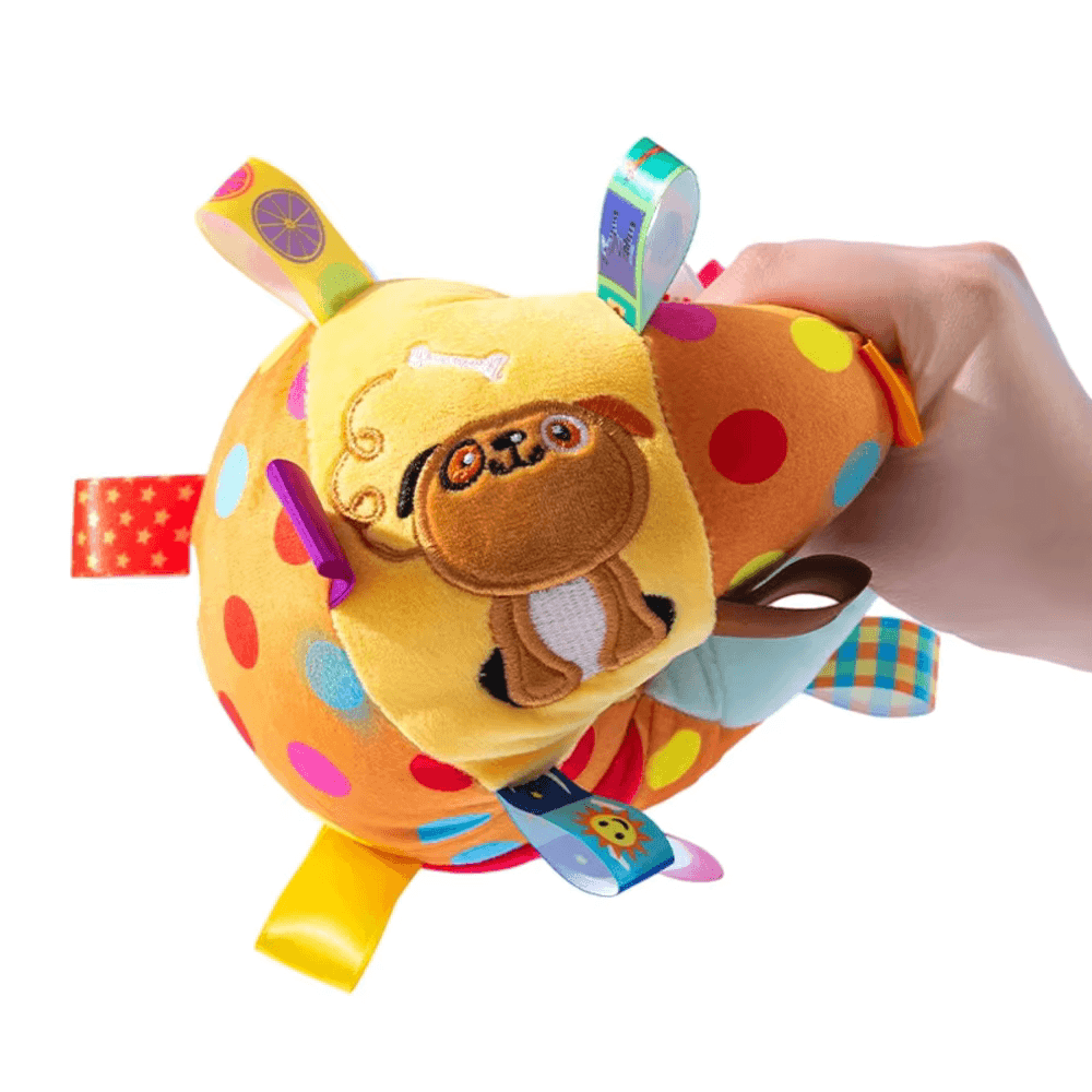 Pelota interactiva para masticar para perros duradera con cascabeles