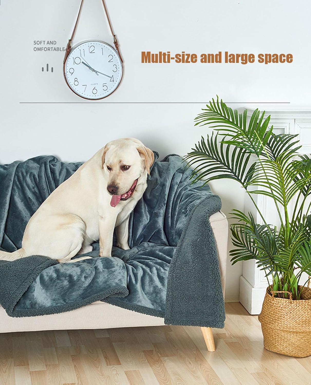 Loveblanket - Waterproof Blanket for Couples & Pets, Fleece Bed Protector (Grey, 28x40 in)
