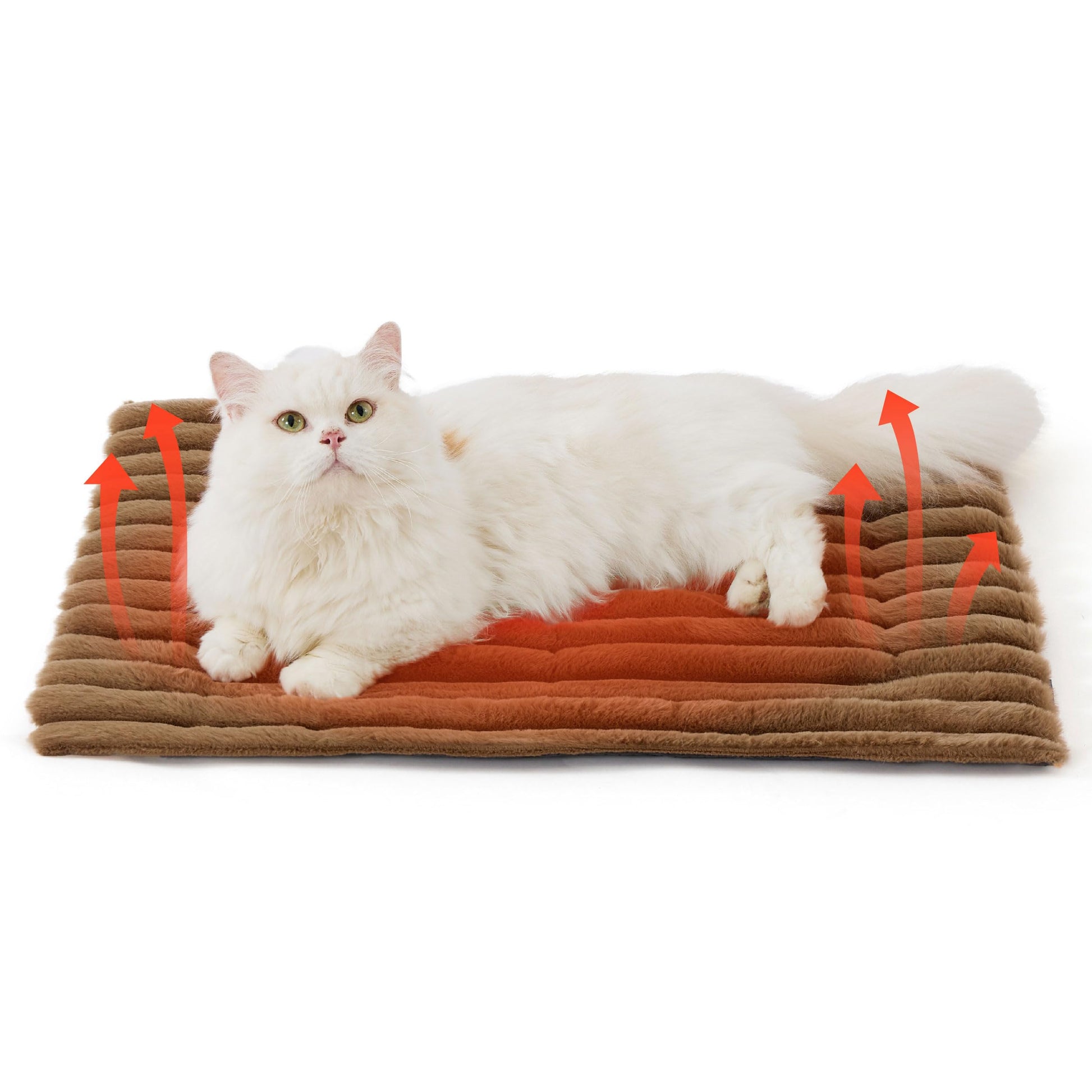 Bedsure Self Warming Dog Bed for Large Dogs, Self Heating Dog Crate Pad, Thermal Extra Warm Puppy Mat Indoor & Outdoor, Non-Slip & Washable, 35" x 23", Brown