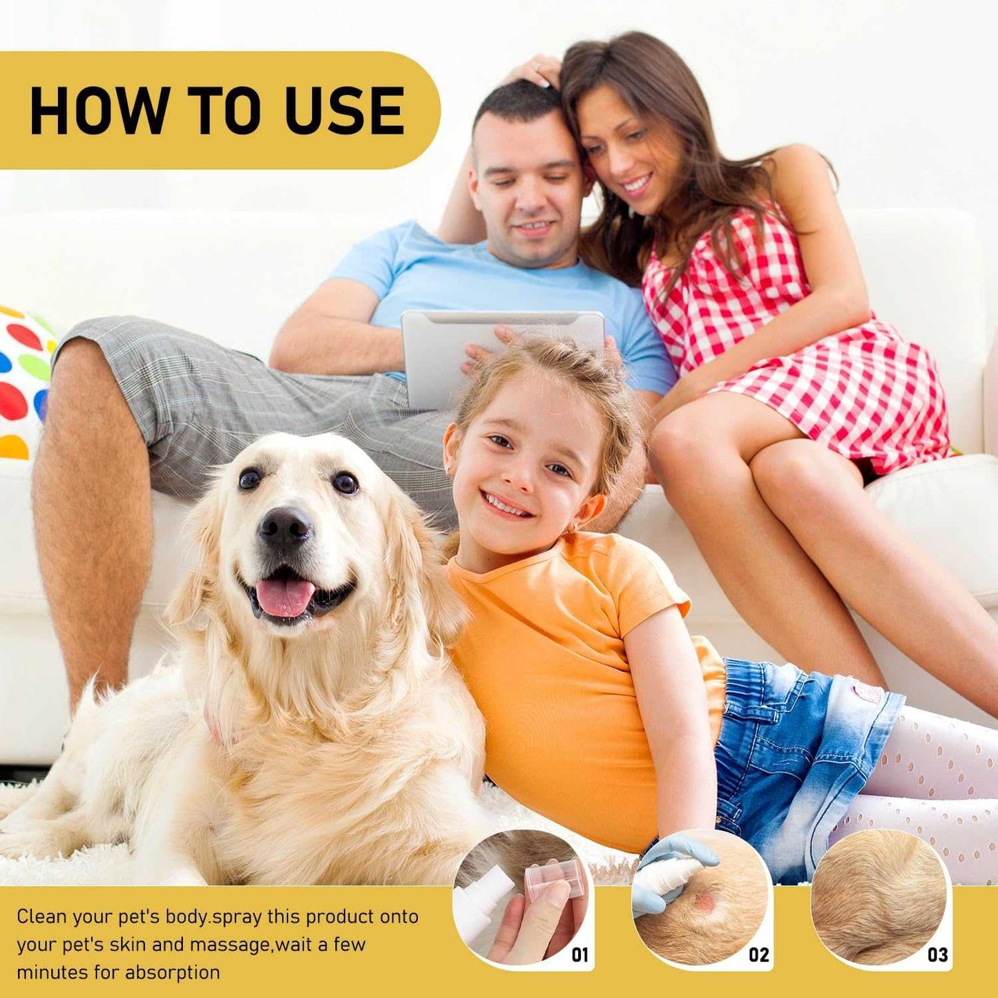 2Pcs Pet Skin Soothing Spray for Dogs,Pet Skin Treatment Spray for Dogs and Cats - Nature Soothing Solution for It-chy Skin and Reduces Scratching,Pet Skin Soothing Spray for All Animals(50ml/1.69oz)