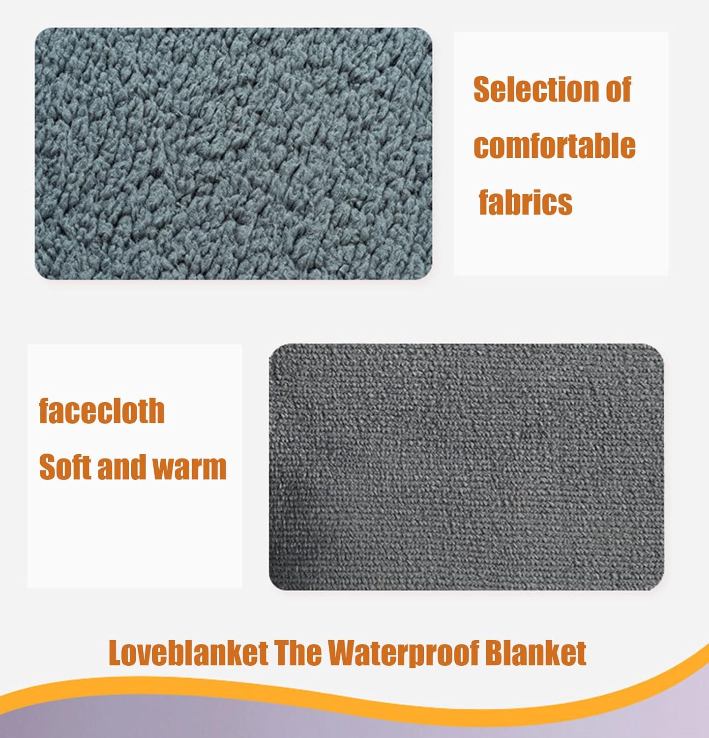 Loveblanket - Waterproof Blanket for Couples & Pets, Fleece Bed Protector (Grey, 28x40 in)