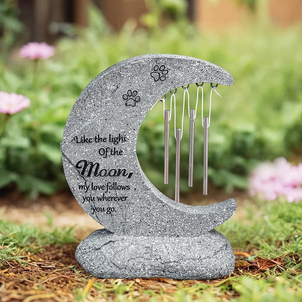 Heart Shaped Pet Dog Memorial Stones with Photo Frame, Pet Dog HeadStones Grave Markers, Loss of Pet Dog Sympathy Gifts Memorial Gifts Passing Away Gifts Outdoor or Indoor