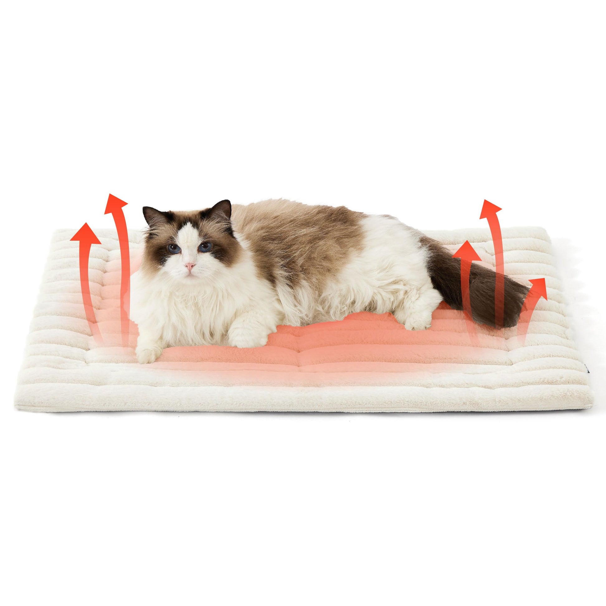 Bedsure Self Warming Dog Bed for Large Dogs, Self Heating Dog Crate Pad, Thermal Extra Warm Puppy Mat Indoor & Outdoor, Non-Slip & Washable, 35" x 23", Brown
