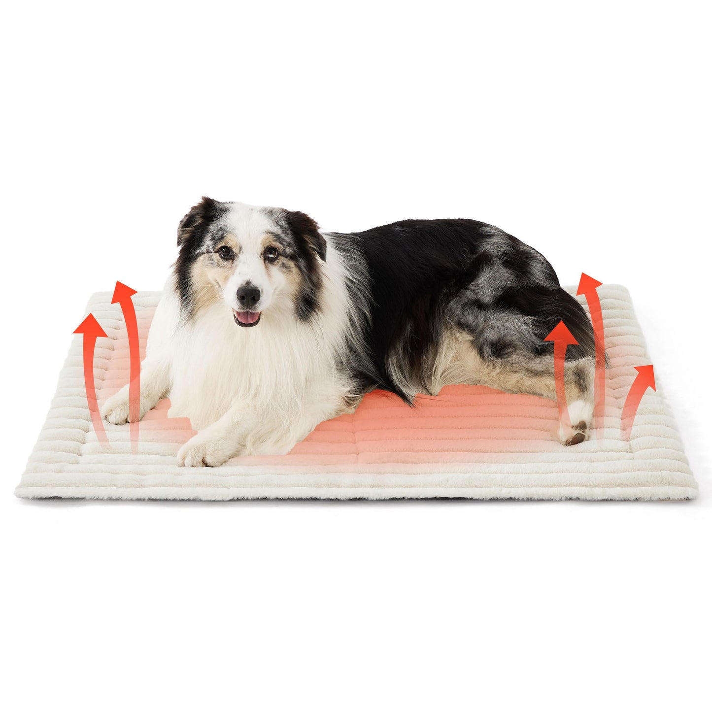 Bedsure Self Warming Dog Bed for Large Dogs, Self Heating Dog Crate Pad, Thermal Extra Warm Puppy Mat Indoor & Outdoor, Non-Slip & Washable, 35" x 23", Brown