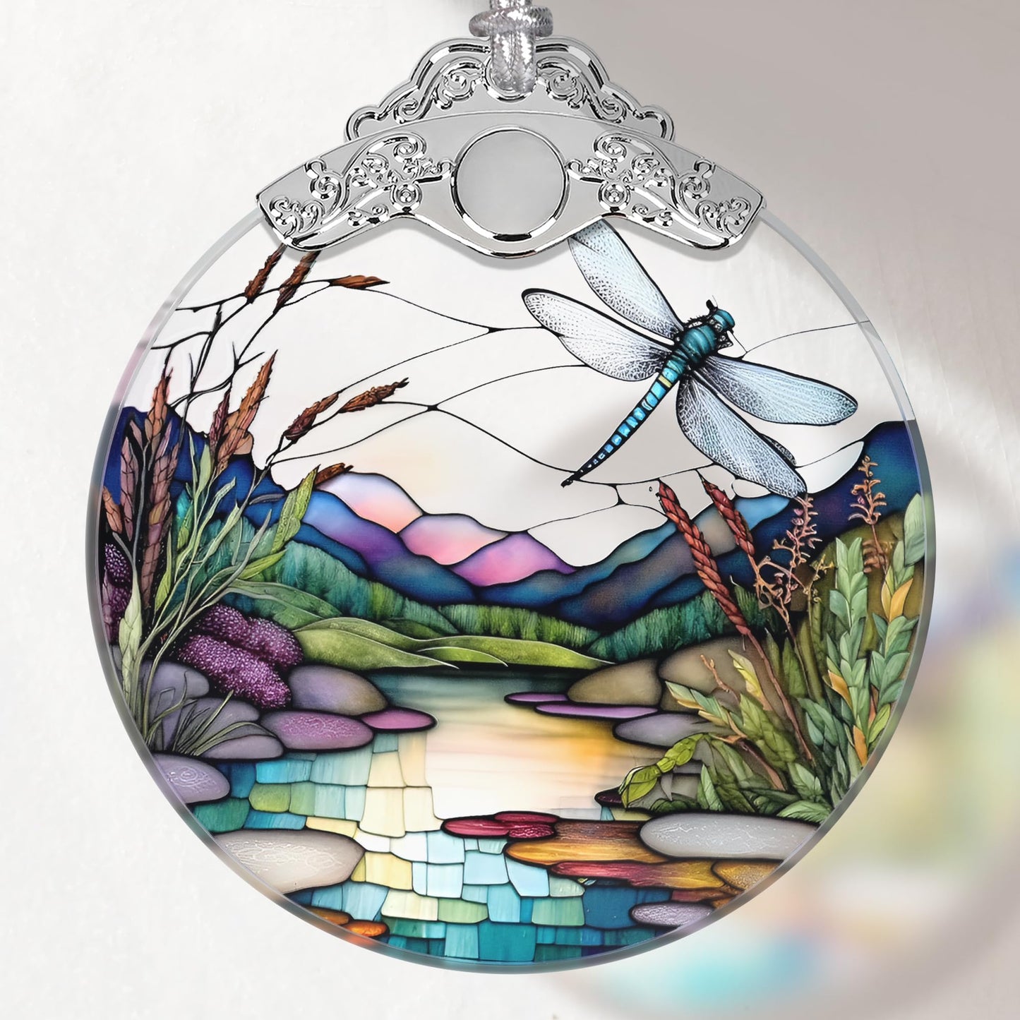 Hummingbird Stained Glass Ornament, Christmas Ornaments, Xmas Decor, Ornaments for Christmas Tree, Holiday Presents, Gift Exchange Ideas