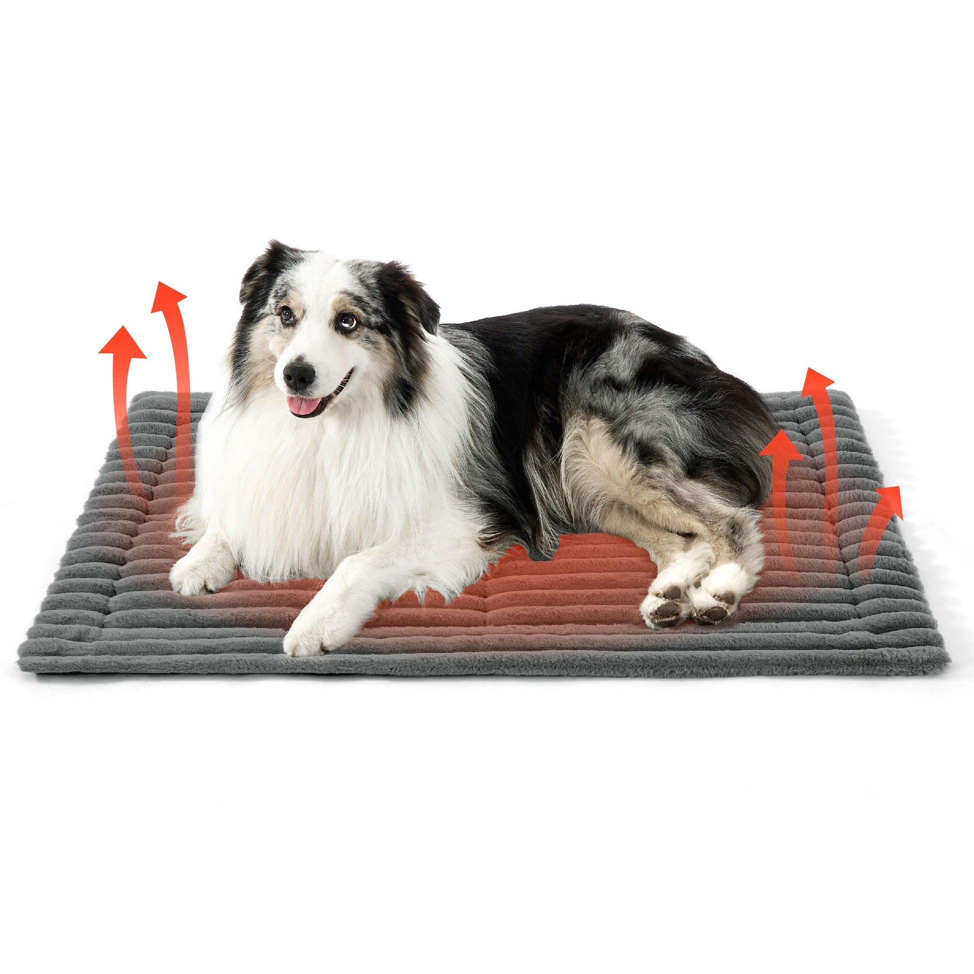 Bedsure Self Warming Dog Bed for Large Dogs, Self Heating Dog Crate Pad, Thermal Extra Warm Puppy Mat Indoor & Outdoor, Non-Slip & Washable, 35" x 23", Brown