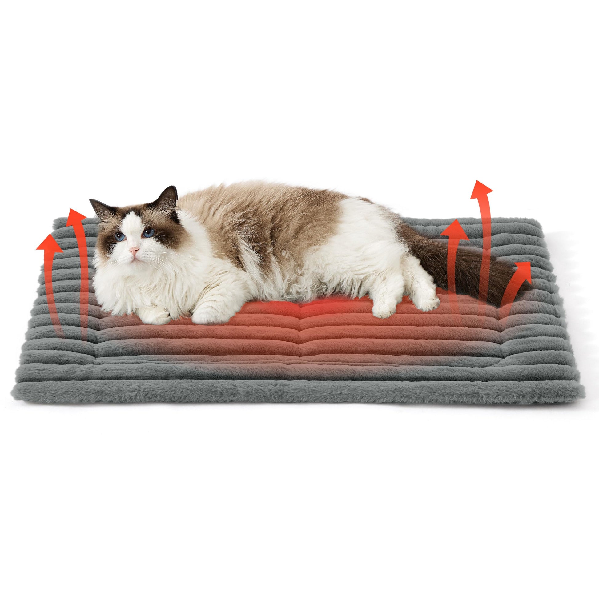 Bedsure Self Warming Dog Bed for Large Dogs, Self Heating Dog Crate Pad, Thermal Extra Warm Puppy Mat Indoor & Outdoor, Non-Slip & Washable, 35" x 23", Brown