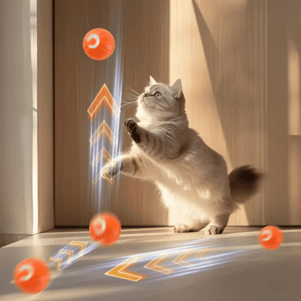 Pelota inteligente que rebota para mascotas