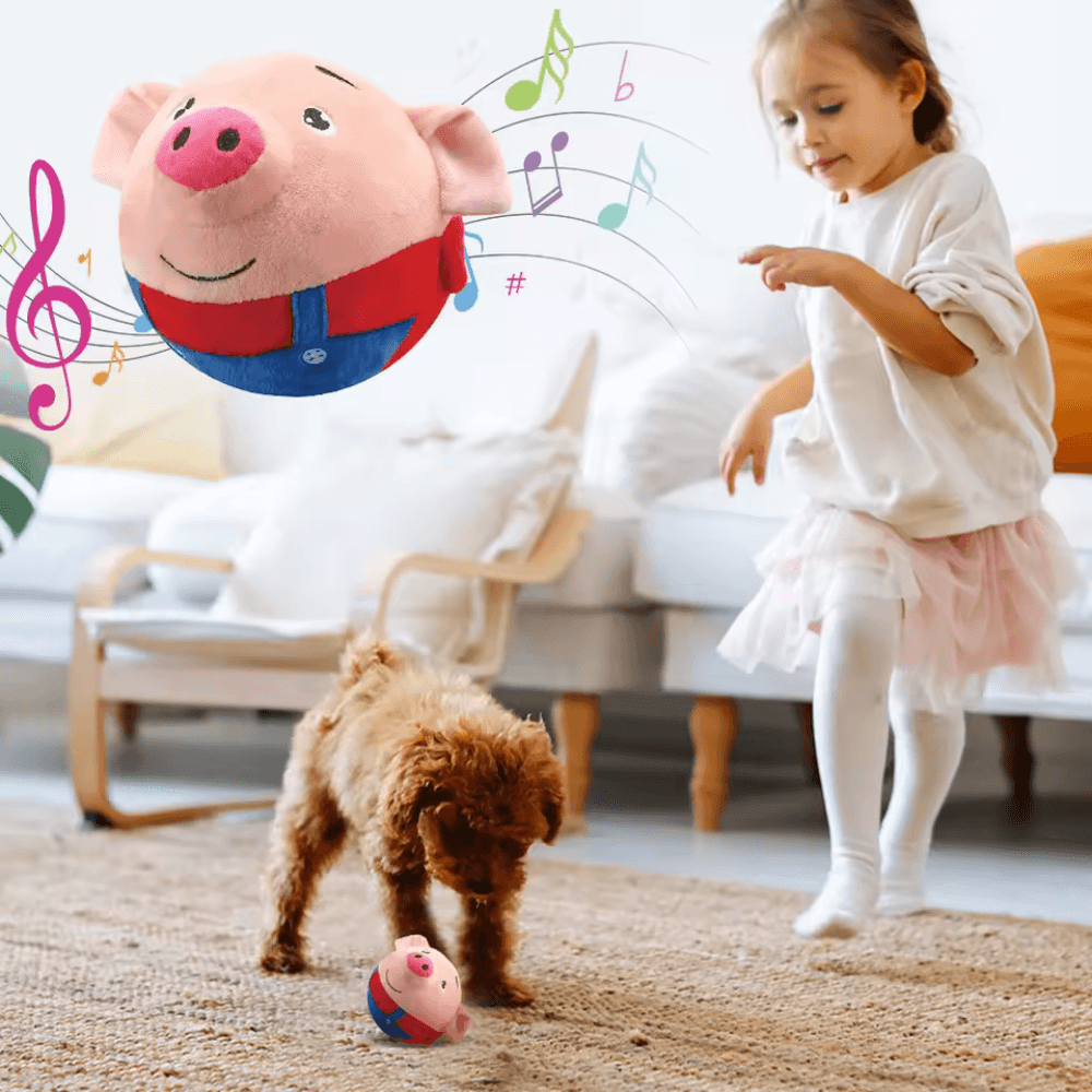 Interaktives elektrisches Plüsch-Springspielzeug für Hunde