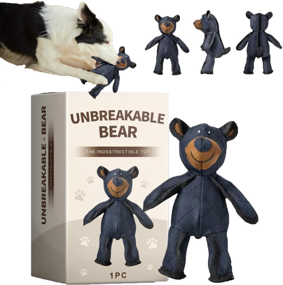 2025 New Unbreak-Bear for Heavy Chewers,Unbreak Bear Dog, Chew Toys Interactive, Indestructible Squeaky Toys