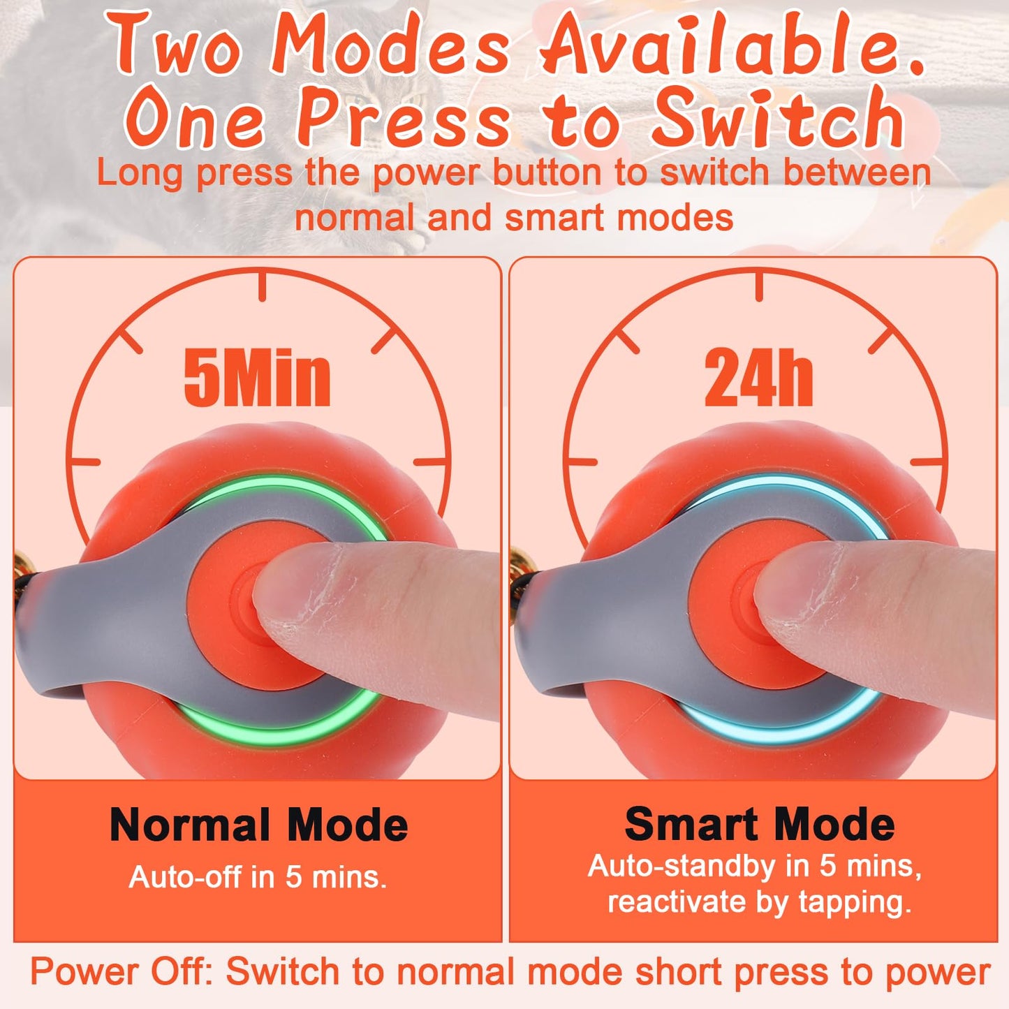 2025 New Interactive Cat Toy Ball 2.0 - Automatic Interactive Cat Toys for Indoor Cats with 3 Tails