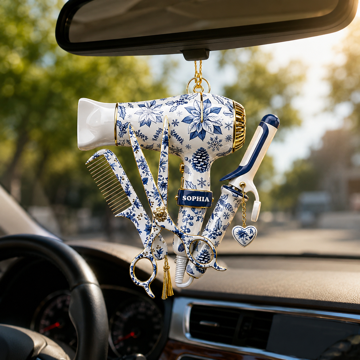 Custom Name Hairstylist Christmas Ornament, Hairdresser Gift, Hair Stylist Gift, Christmas Gifts for Hairstylist, Hairdresser Ornament Gift
