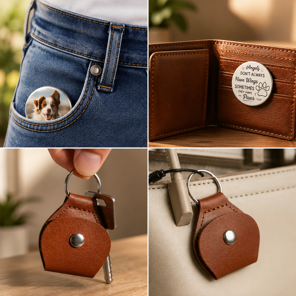 Ich liebte dich dein ganzes Leben lang Taschenumarmung – personalisierter Gedenkanhänger für Haustiere