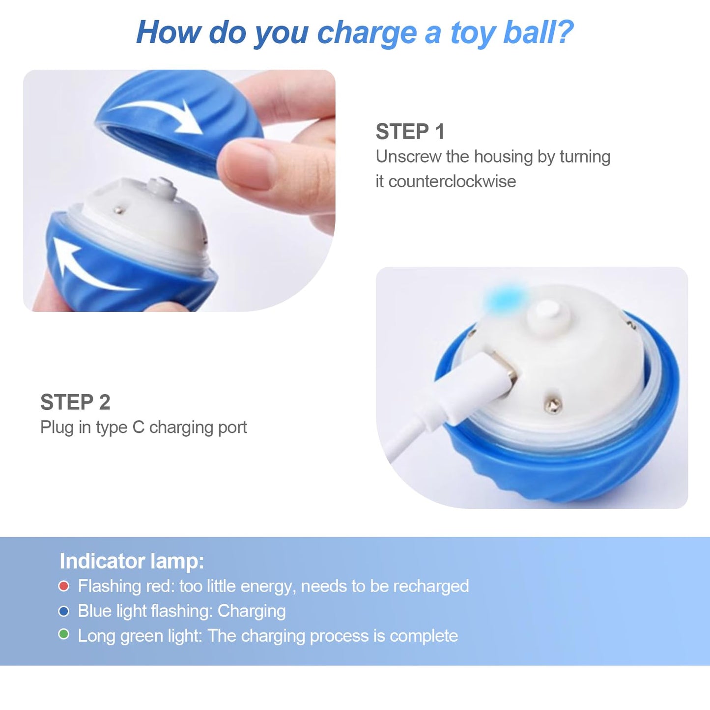 Pelota inteligente que rebota para mascotas