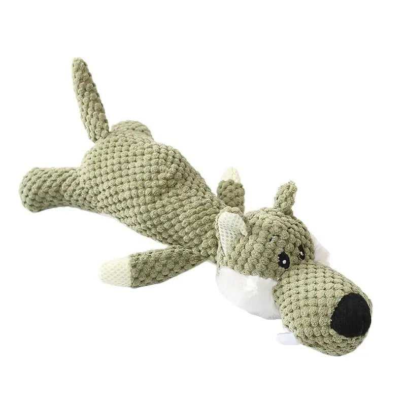 ChewAnimal Wolf Plush Dog Toy – Soft, Durable Chew Toy for Strong Chewers, All Dog Sizes