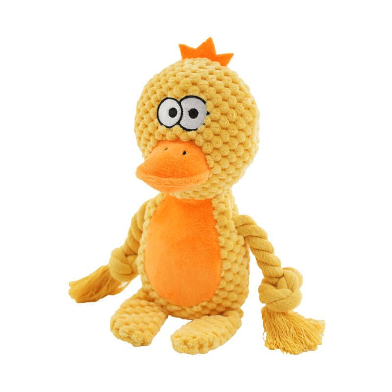 Chewanimal Duck Dog Toy – Indestructible Squeaky Plush for Strong Chewers, Stuffed & Durable Fun