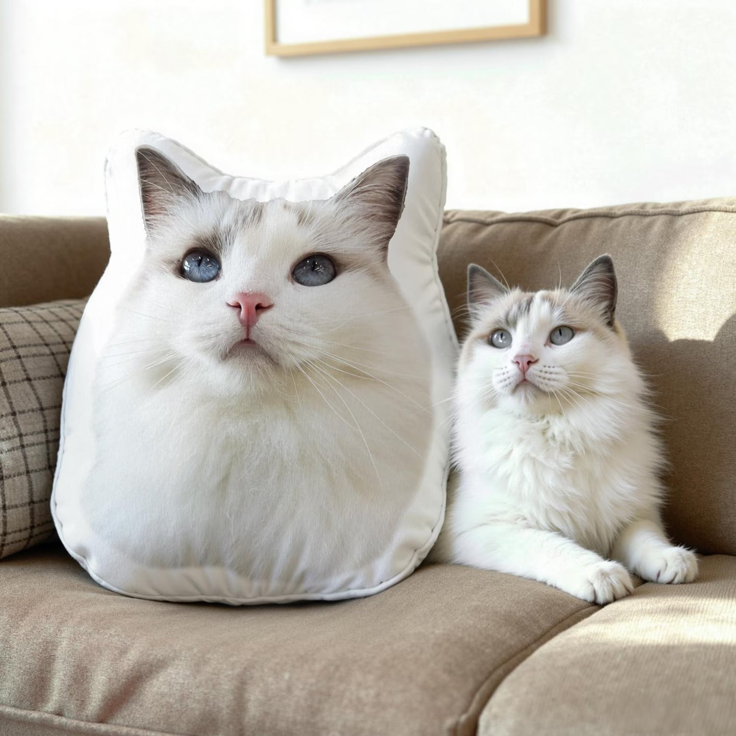 Individuelles Katzenfoto-Kissen, Geschenk für Tierliebhaber, Hundekissen, Haustier-Porträtkissen, Haustier-Erinnerungskissen