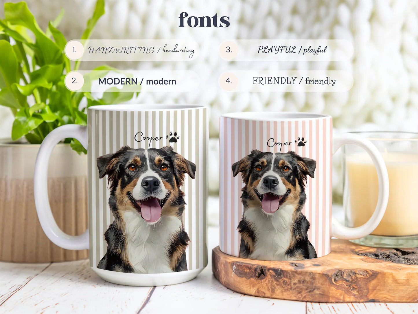 Custom Pet Mug Using Pet Photo + Name Custom Dog Mug Dog Coffee Cup Personalized Pet Mugs Dog Mom Mug Personalized Cat Dad Mug