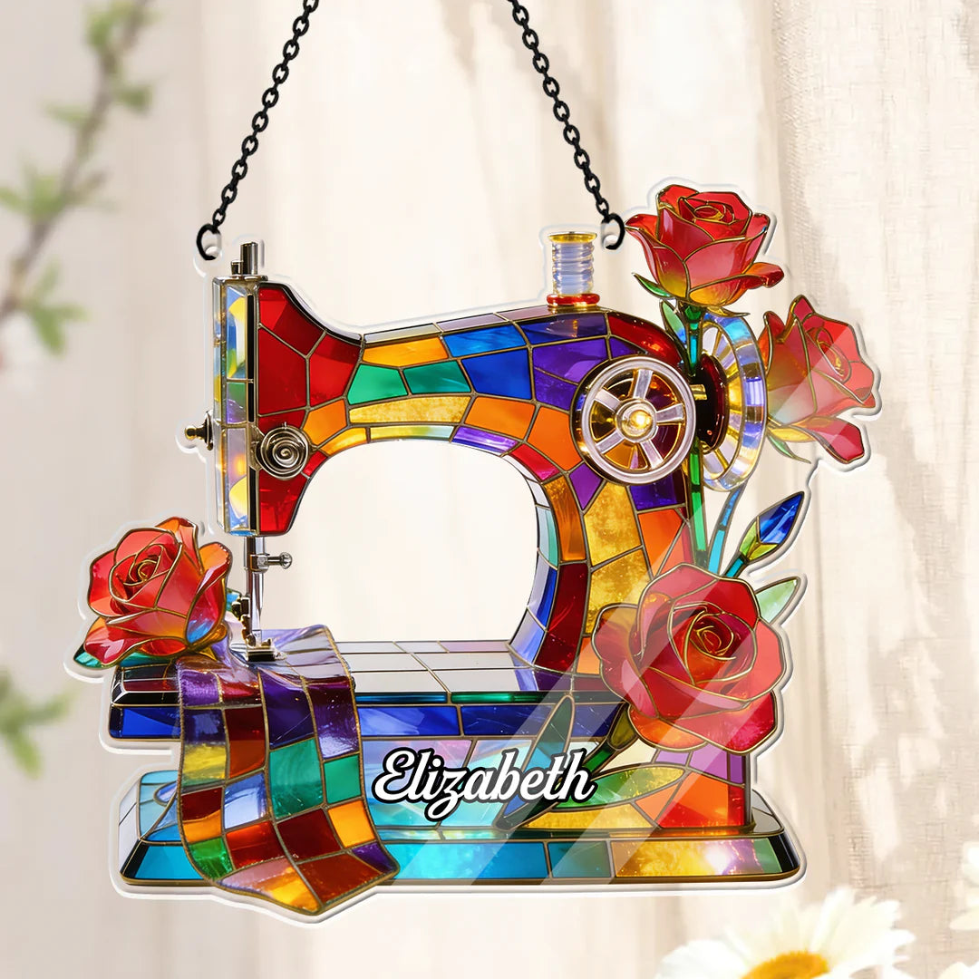 Love Sewing - Personalized Acrylic Suncatcher