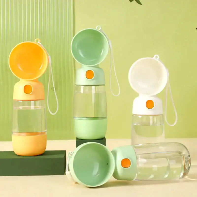 2 in 1 Portable Outdoor Dog Water Bottle 400ml
