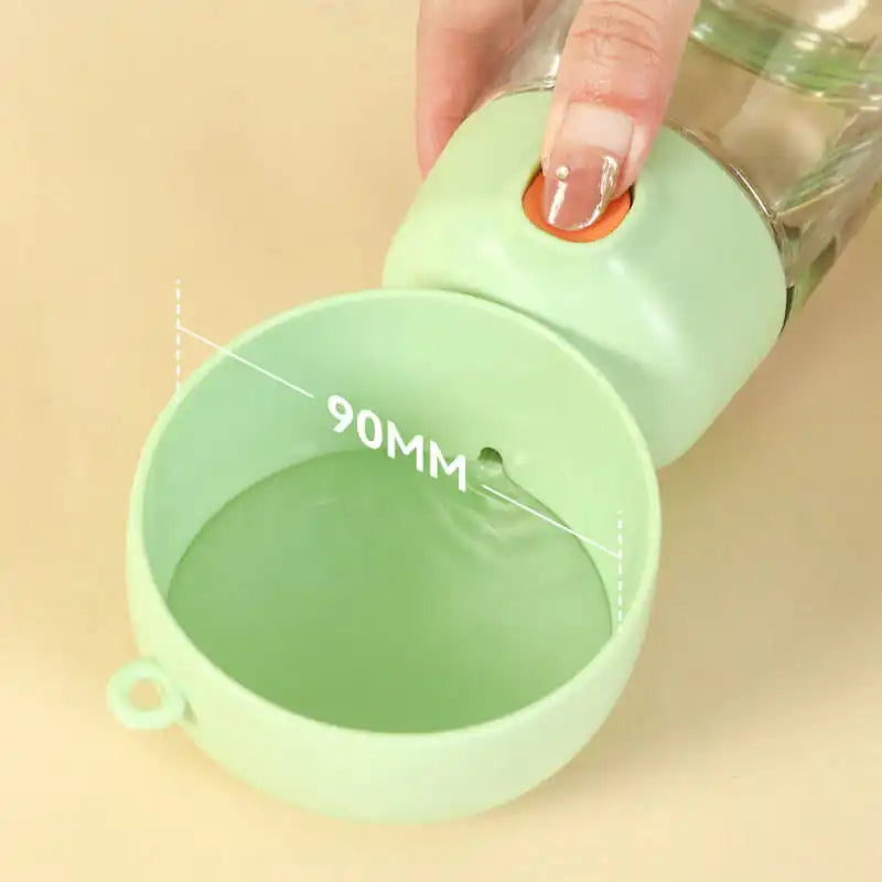 2 in 1 Portable Outdoor Dog Water Bottle 400ml