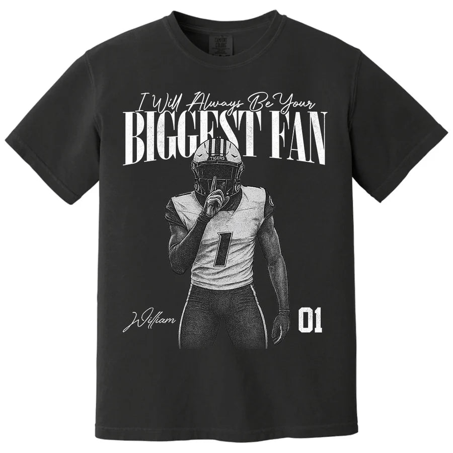 I'll Always Be Your Biggest Fan - Washed Tee Retro Bootleg Shirt For Football Players NA04