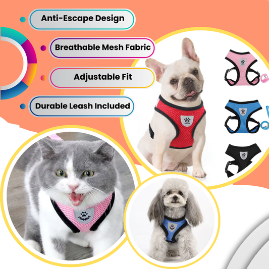 Anti-Escape Cat and Dog Walking Harness