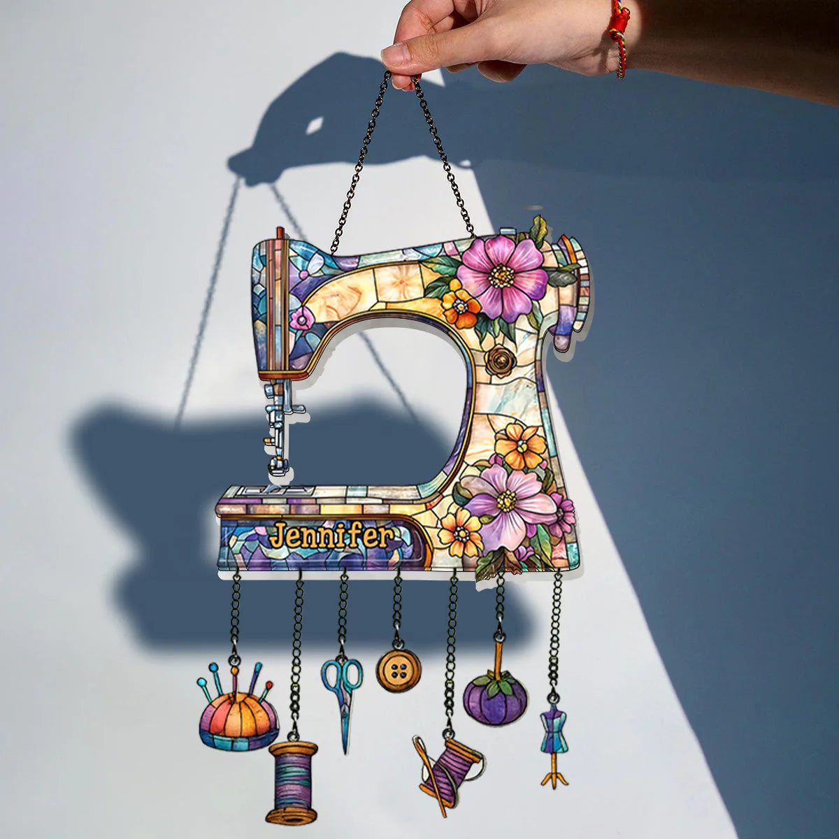 Beautiful Sewing Machine - Personalized Sewing Window Hanging Suncatcher