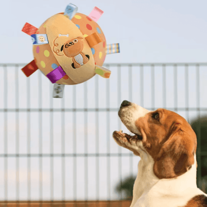 Pelota interactiva para masticar para perros duradera con cascabeles