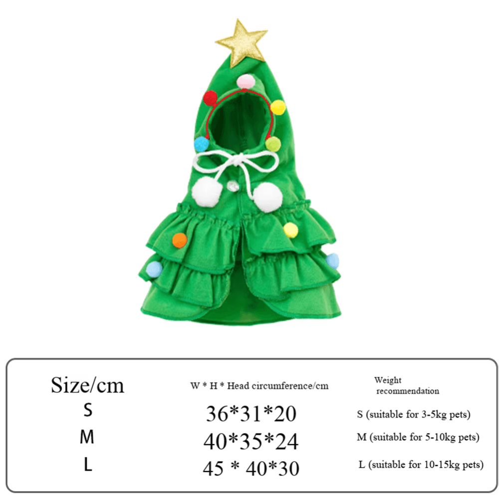 Festlicher Weihnachtsmann-Umhang für Haustiere