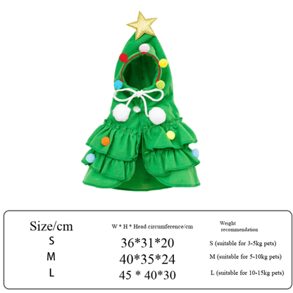 Festlicher Weihnachtsmann-Umhang für Haustiere