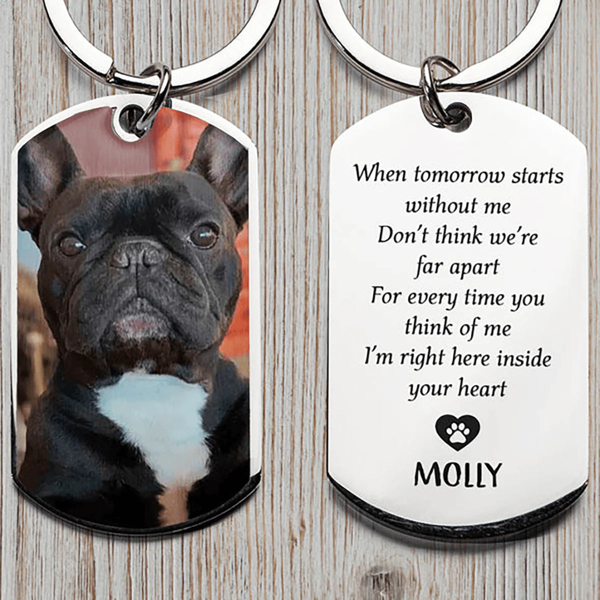 Custom Photo Forever My Furry Angel - Memorial Personalized Custom Keychain