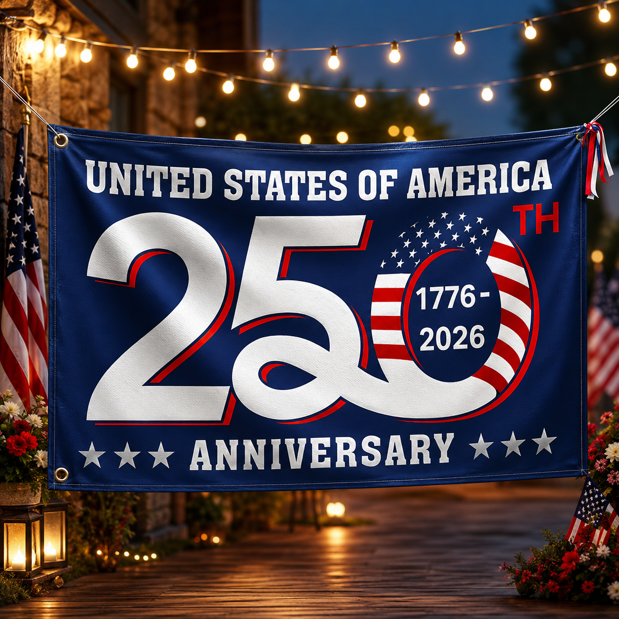 1776–2026 America 250th Anniversary Flag – Patriotic USA Decoration