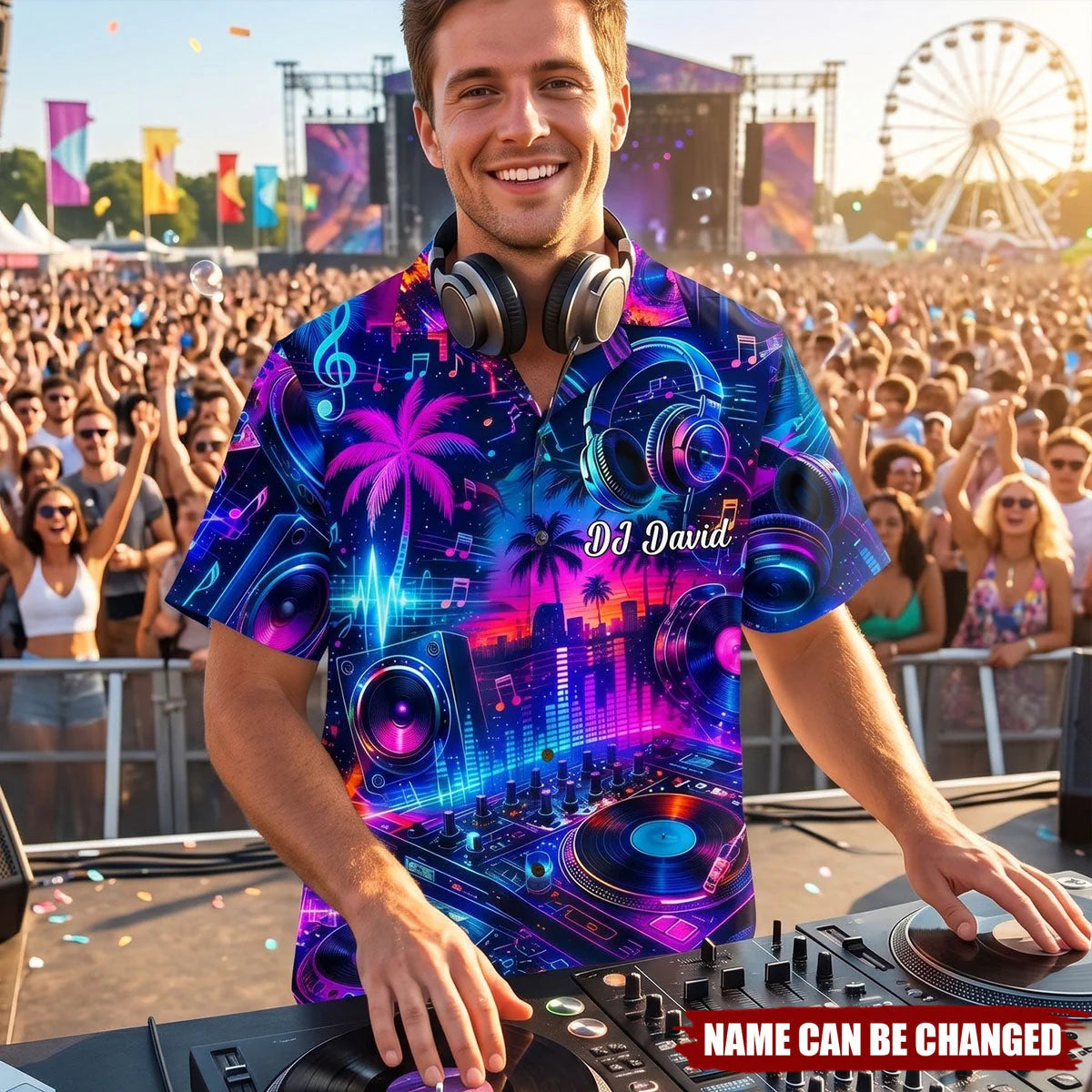 DJ - Personalized Hawaiian Shirt, Gifts For Music Lovers