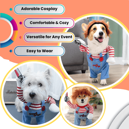 Conjunto de disfraz de cosplay de perro divertido