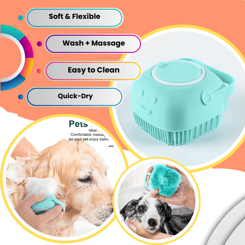 Silicone Pet Bath & Massage Gloves