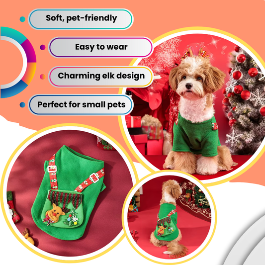 Christmas Elk Dog Dress