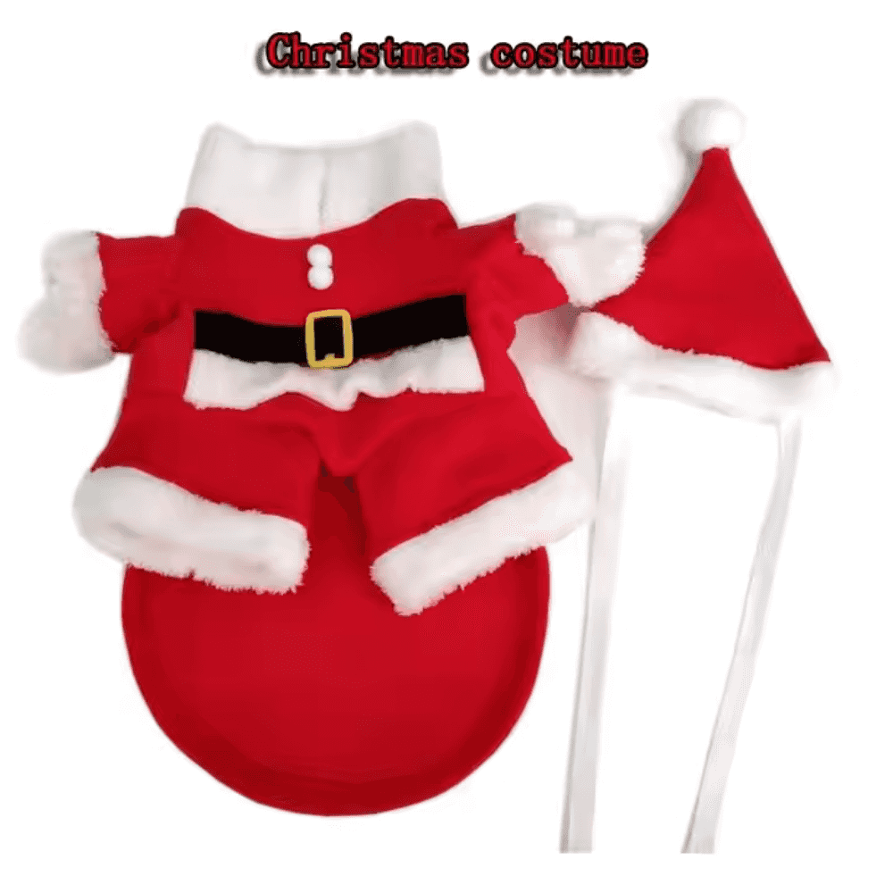 Disfraz festivo de Papá Noel para perro