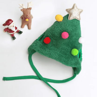 Acogedor gorro de asta para mascota para Navidad